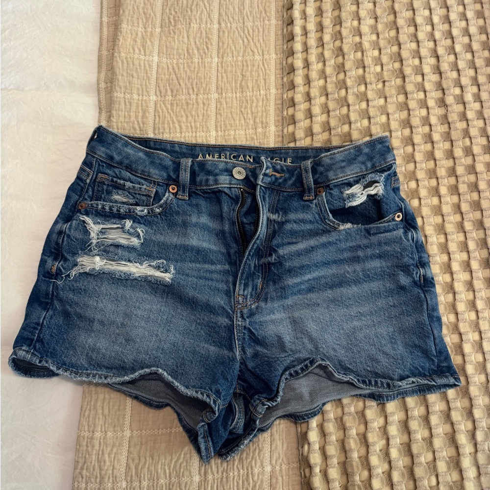 American Eagle Outfitters Distressed Blue Jean Shorts